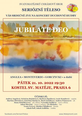 Koncert Jubilate Deo - plakát
